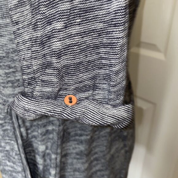 Anthropologie Saturday Sunday Dress Women Sz S Heather Gray Short Sleeve Pockets - Picture 6 of 14